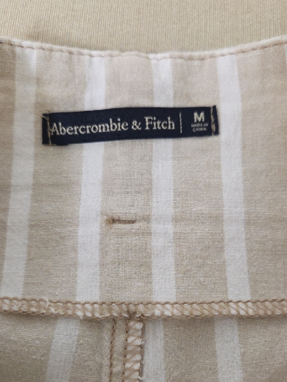 Abercrombie Linen 90s Style/ High Waist/ Pinstripe Size Med - Picture 3 of 6